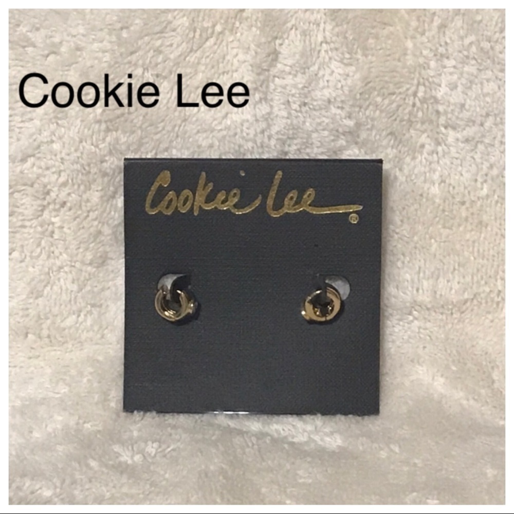 Cookie Lee embellished hoop earrings